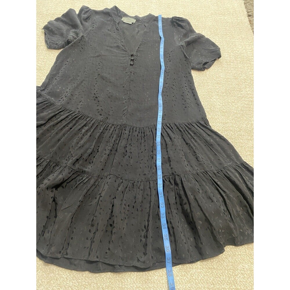 Maeve Anthropologie Sacha Jacquard Tiered Tunic Dress Size M Lined LBD Boho - Picture 15 of 16